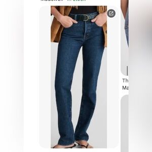 Madewell Women's Dark Blue Straight Jeans